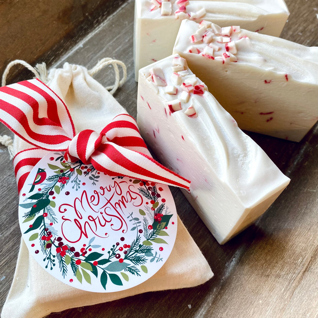 Christmas Gift Bag— Cotton with ribbon/tag (ADD ON)